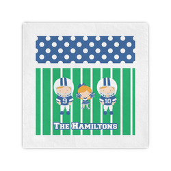 Football Standard Cocktail Napkins (Personalized)