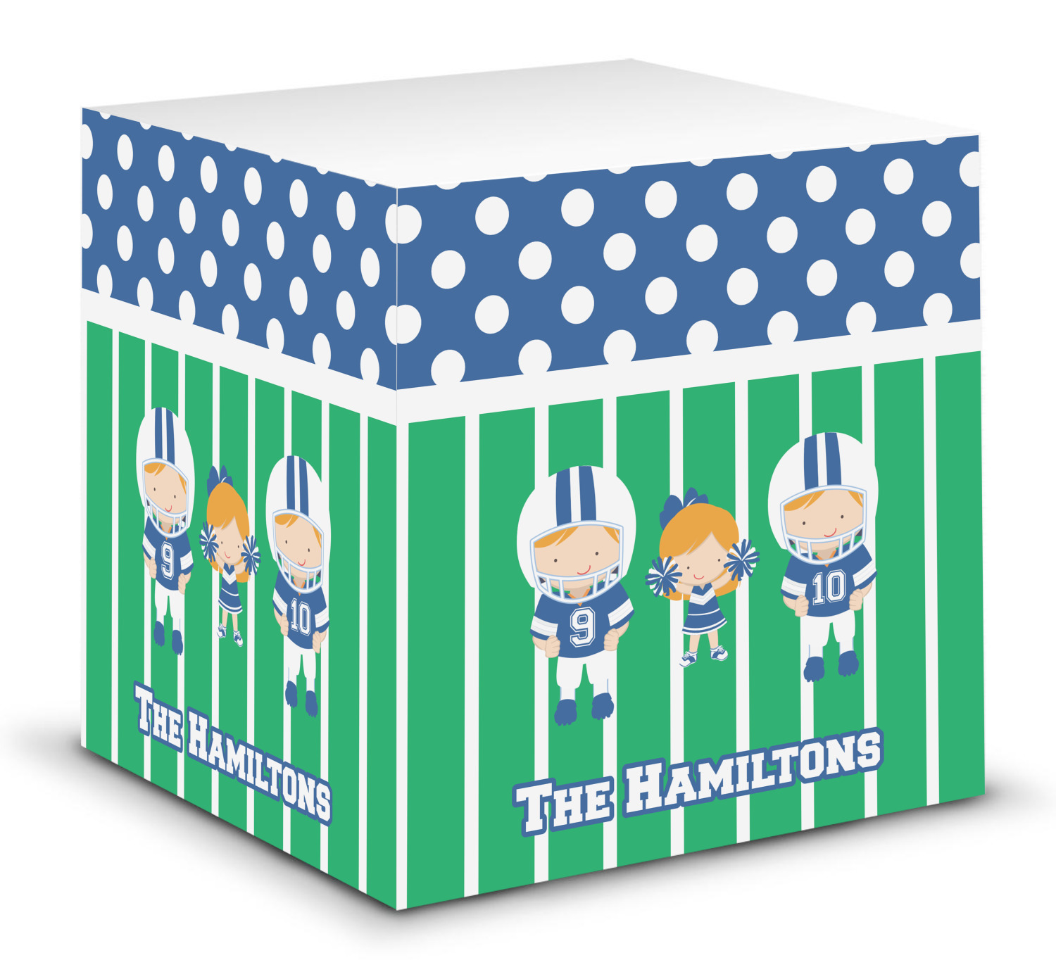 Custom Football Sticky Note Cube (Personalized) YouCustomizeIt