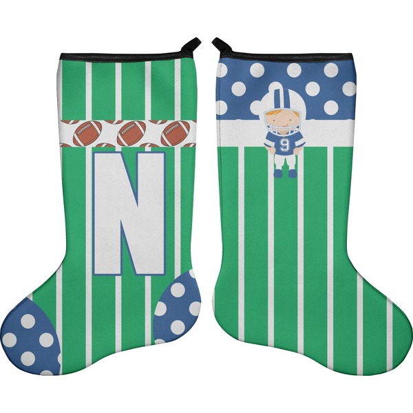 Custom Football Holiday Stocking - Double-Sided - Neoprene (Personalized)