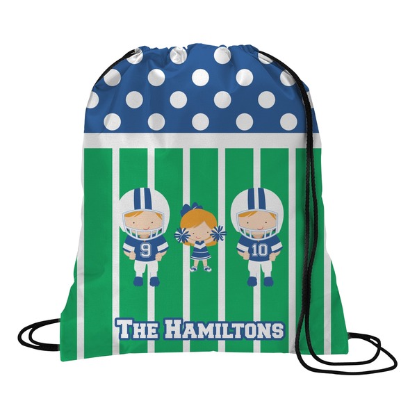 Custom Football Drawstring Backpack (Personalized)