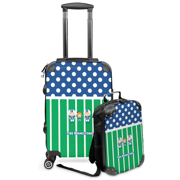 Custom Football Kids 2-Piece Luggage Set - Suitcase & Backpack (Personalized)