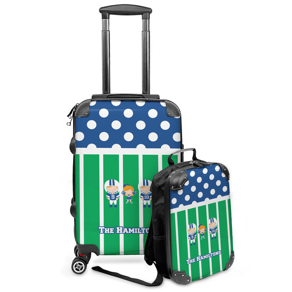 Custom Football Kids 2-Piece Luggage Set - Suitcase & Backpack (Personalized)