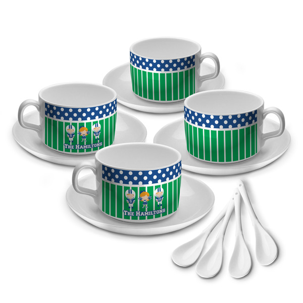 Custom Football Tea Cup - Set of 4 (Personalized)