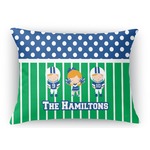 Football Rectangular Throw Pillow Case - 12"x18" (Personalized)