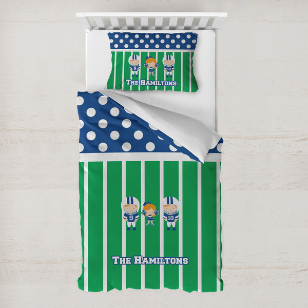 Custom Football Toddler Bedding Set - With Pillowcase (Personalized)