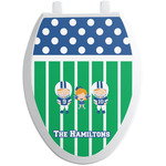 Football Toilet Seat Decal - Elongated (Personalized)