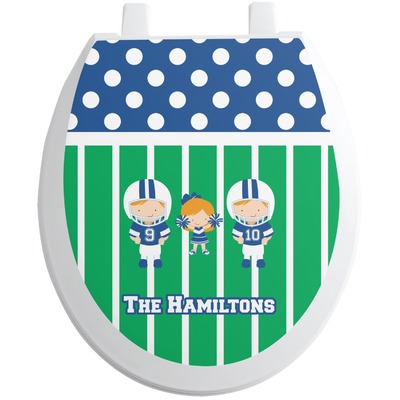 Custom Football Toilet Seat Decal (Personalized)