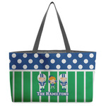 Football Beach Totes Bag - w/ Black Handles (Personalized)