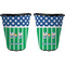 Football Trash Can Black - Front and Back - Apvl
