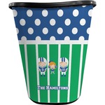 Football Waste Basket - Double Sided (Black) (Personalized)
