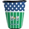 Football Waste Basket - Double Sided (Black) (Personalized)