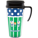 Football Acrylic Travel Mug with Handle (Personalized)