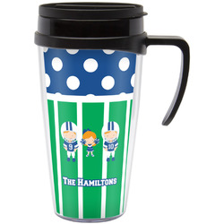 Football Acrylic Travel Mug with Handle (Personalized)