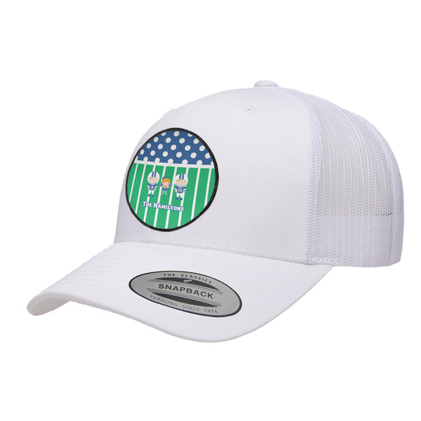 Custom Football Trucker Hat - White (Personalized)