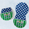 Football Burp Pads - Velour - Set of 2 w/ Multiple Names