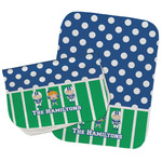 Football Burp Cloths - Fleece - Set of 2 w/ Multiple Names