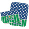 Football Burp Cloths - Fleece - Set of 2 w/ Multiple Names