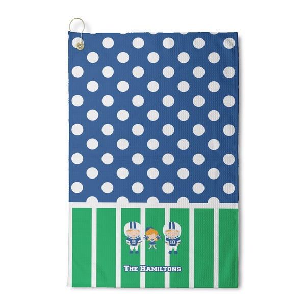 Custom Football Waffle Weave Golf Towel (Personalized)