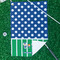 Football Waffle Weave Golf Towel - In Context