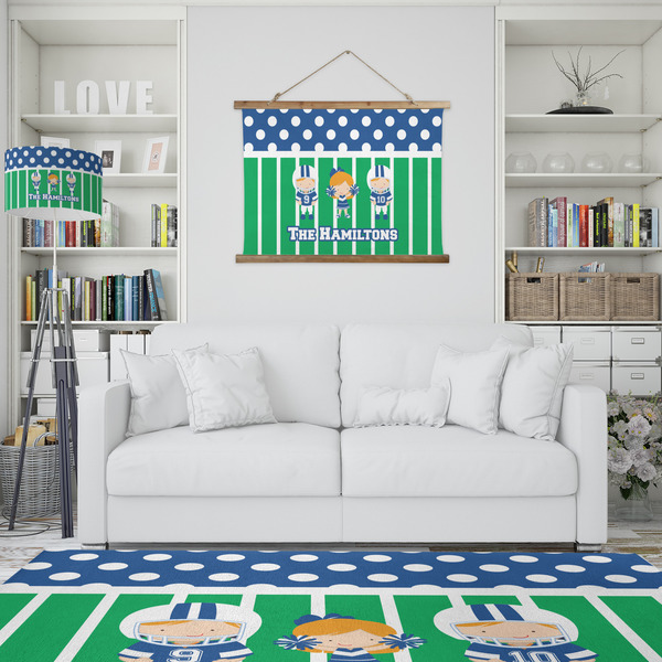 Football Wall Hanging Tapestry - IN CONTEXT