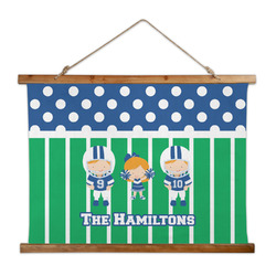 Football Wall Hanging Tapestry - Wide (Personalized)