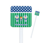 Football Square Plastic Stir Sticks (Personalized)
