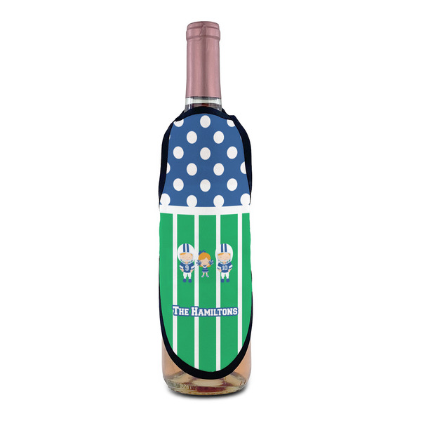 Football Wine Bottle Apron - IN CONTEXT