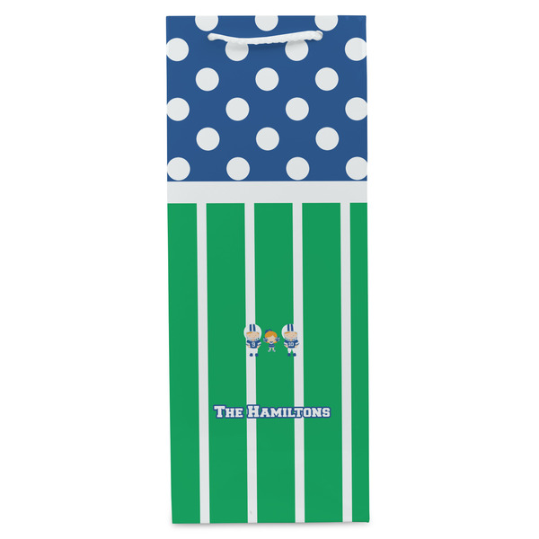 Football Wine Gift Bag - Matte - Front