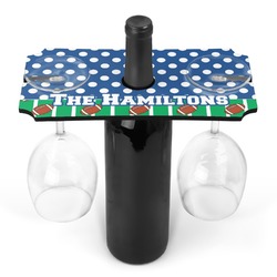Football Wine Bottle & Glass Holder (Personalized)