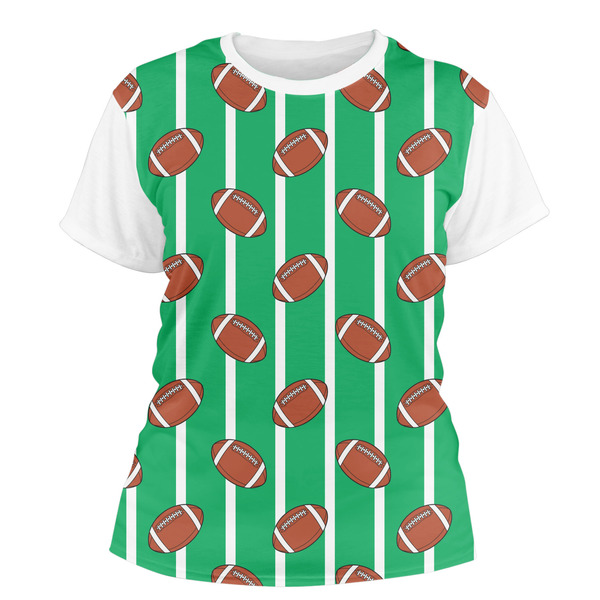 Custom Football Women's Crew T-Shirt - Small