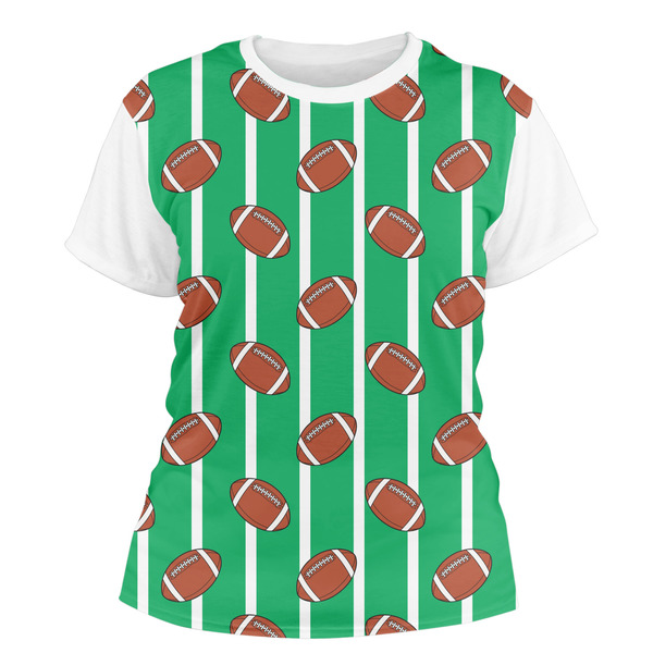 Custom Football Women's Crew T-Shirt - X Large