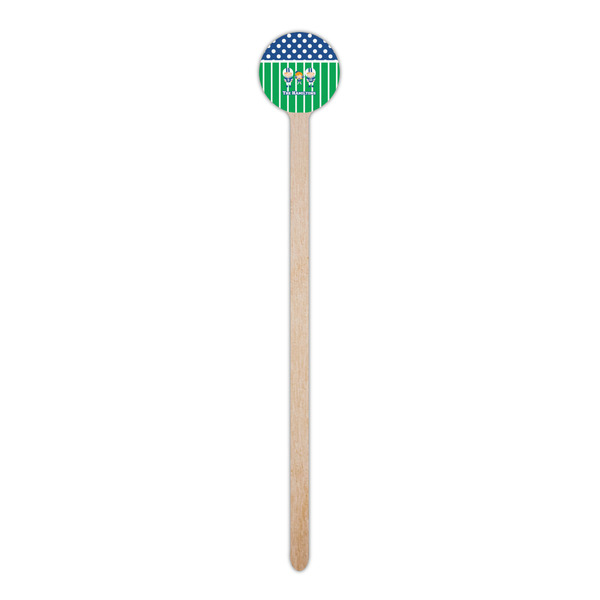 Football Wooden 6" Stir Stick - Round - Single Stick