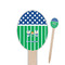 Football Oval Wooden Food Picks - Single Sided (Personalized)