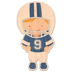Football Genuine Maple or Cherry Wood Sticker (Personalized)