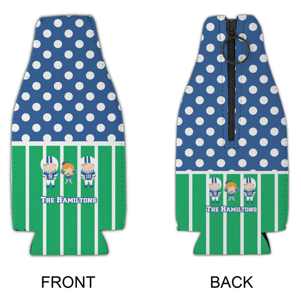 Football Zipper Bottle Cooler - APPROVAL