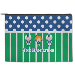 Football Zipper Pouch - Large - 12.5"x8.5" (Personalized)