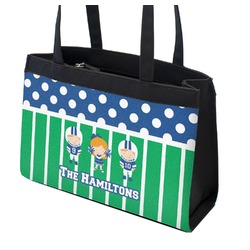 Football Zippered Everyday Tote w/ Multiple Names
