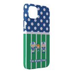 Football iPhone Case - Plastic - iPhone 14 Plus (Personalized)