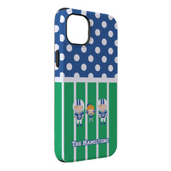 Football iPhone Case - Rubber Lined - iPhone 14 Plus (Personalized)