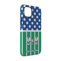 Football iPhone Case - Rubber Lined - iPhone 14 Pro (Personalized)