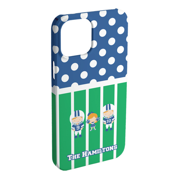Custom Football iPhone Case - Plastic - iPhone 15 Plus (Personalized)