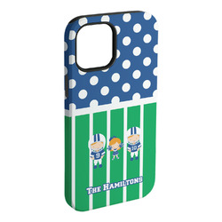 Football iPhone Case - Rubber Lined - iPhone 15 Plus (Personalized)