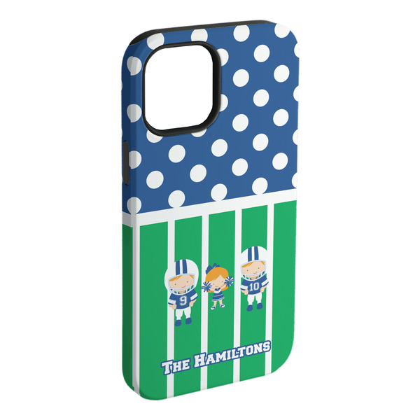 Custom Football iPhone Case - Rubber Lined (Personalized)