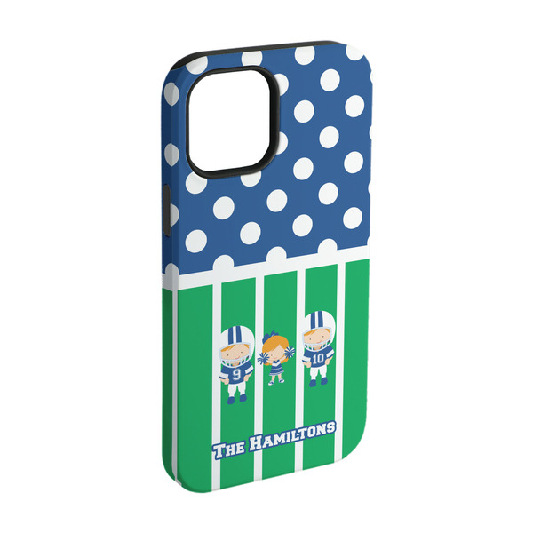 Custom Football iPhone Case - Rubber Lined - iPhone 15 Pro (Personalized)