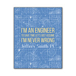 Engineer Quotes Wood Print - 11x14 (Personalized)
