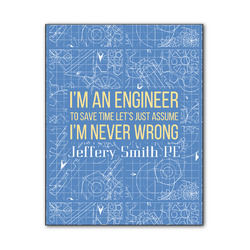 Engineer Quotes Wood Print - 11x14 (Personalized)