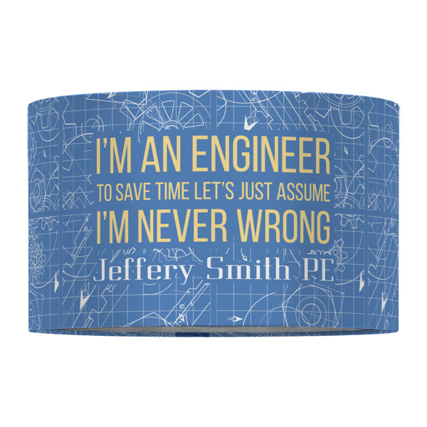Engineer Quotes 12" Drum Lampshade - FRONT (Fabric)