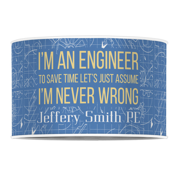 Engineer Quotes 12" Drum Lampshade - FRONT (Poly Film)