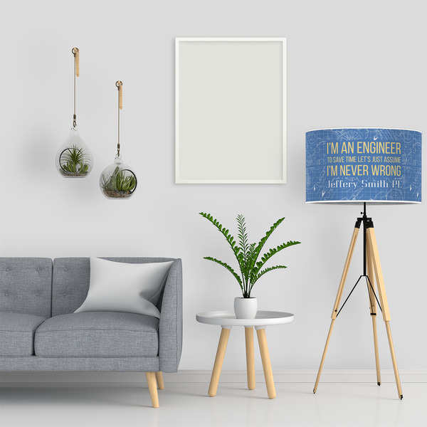 Engineer Quotes 12" Drum Lampshade - LIFESTYLE