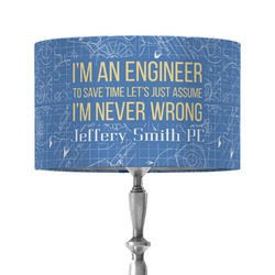 Engineer Quotes 12" Drum Lamp Shade - Fabric (Personalized)